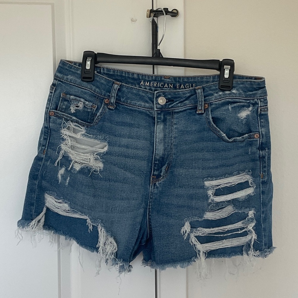 American Eagle Outfitters Ripped Blue Jean Shorts
